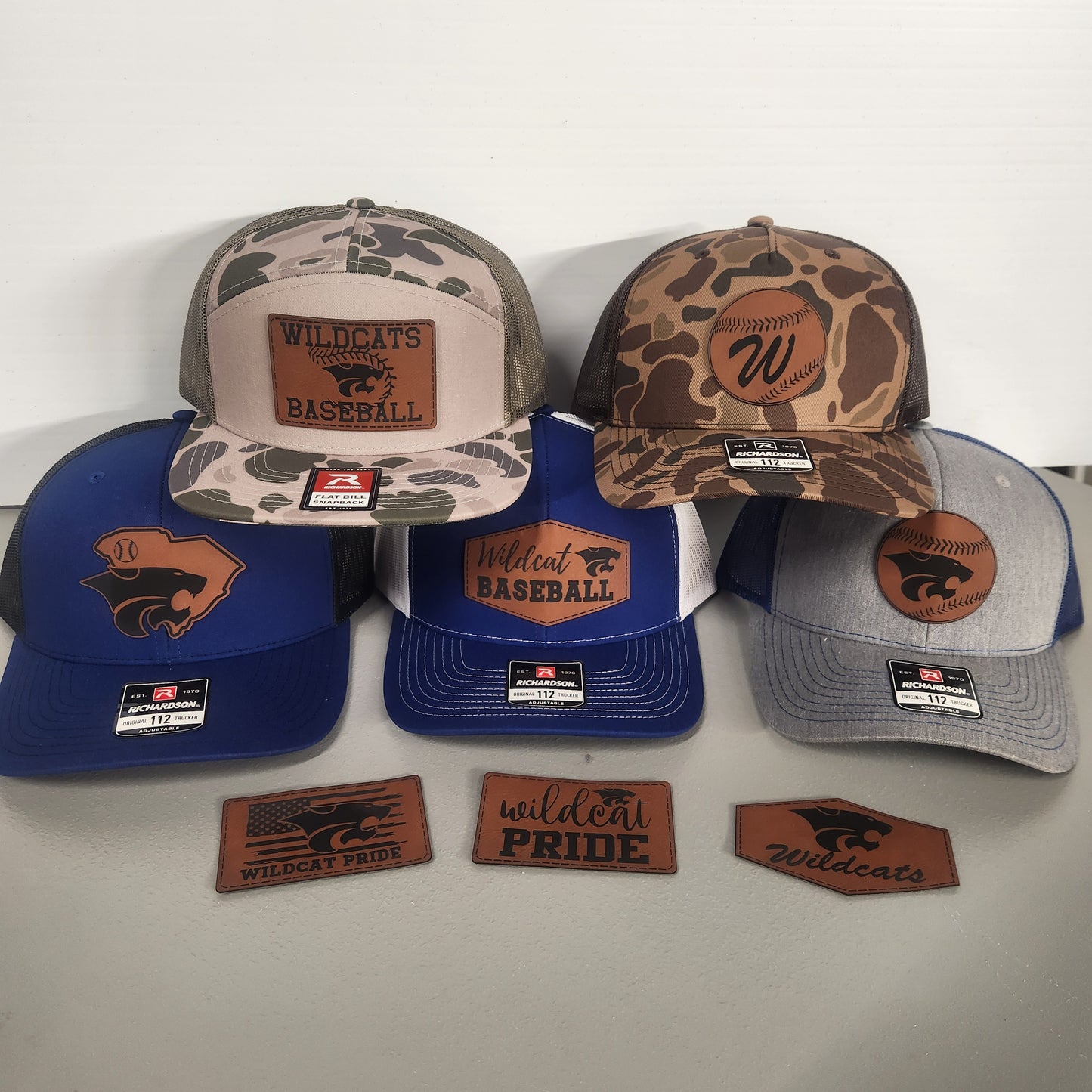 Wildcat Pride Baseball Hats with Laser Engraved Patch