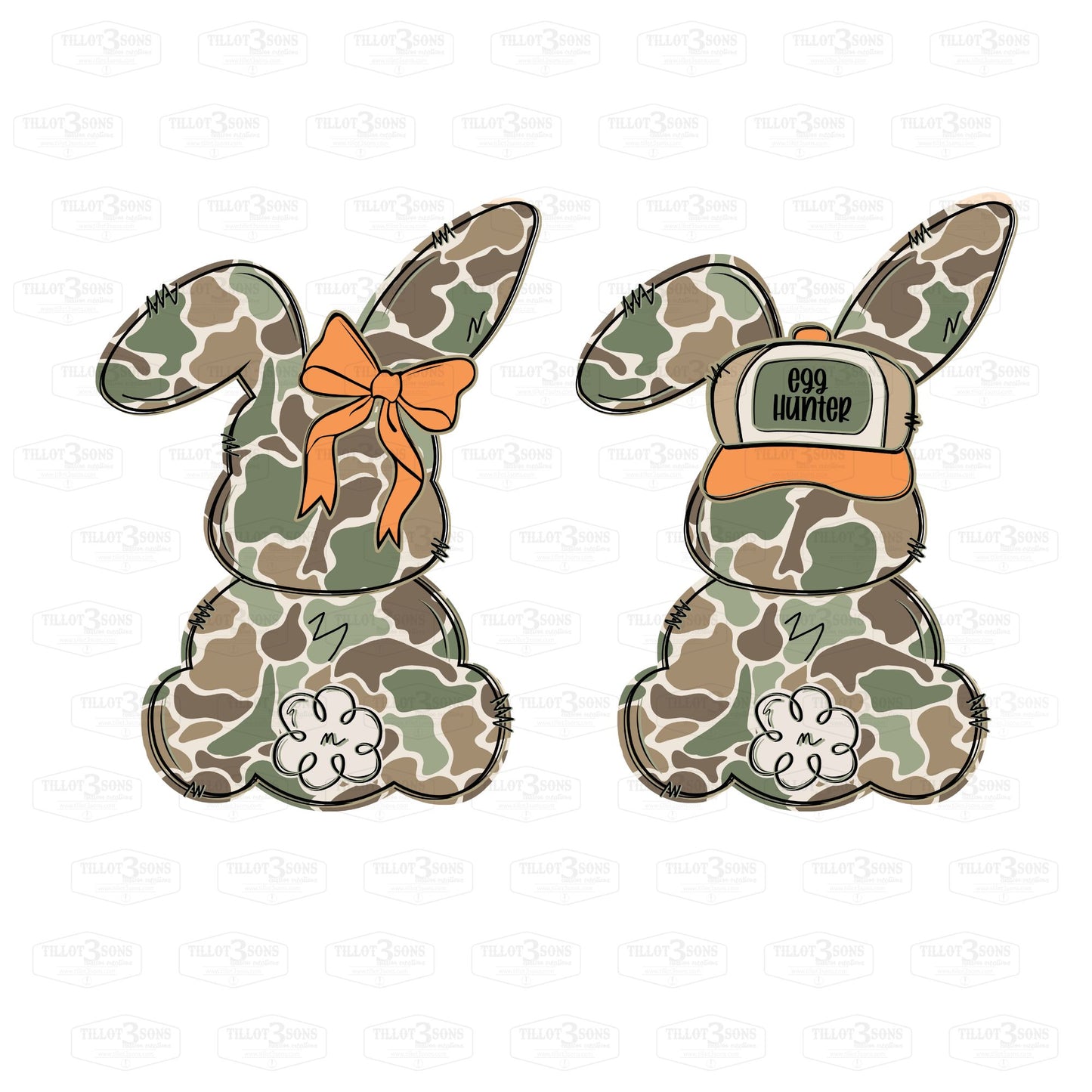Camo Bunnies -Infant and toddler t-shirts