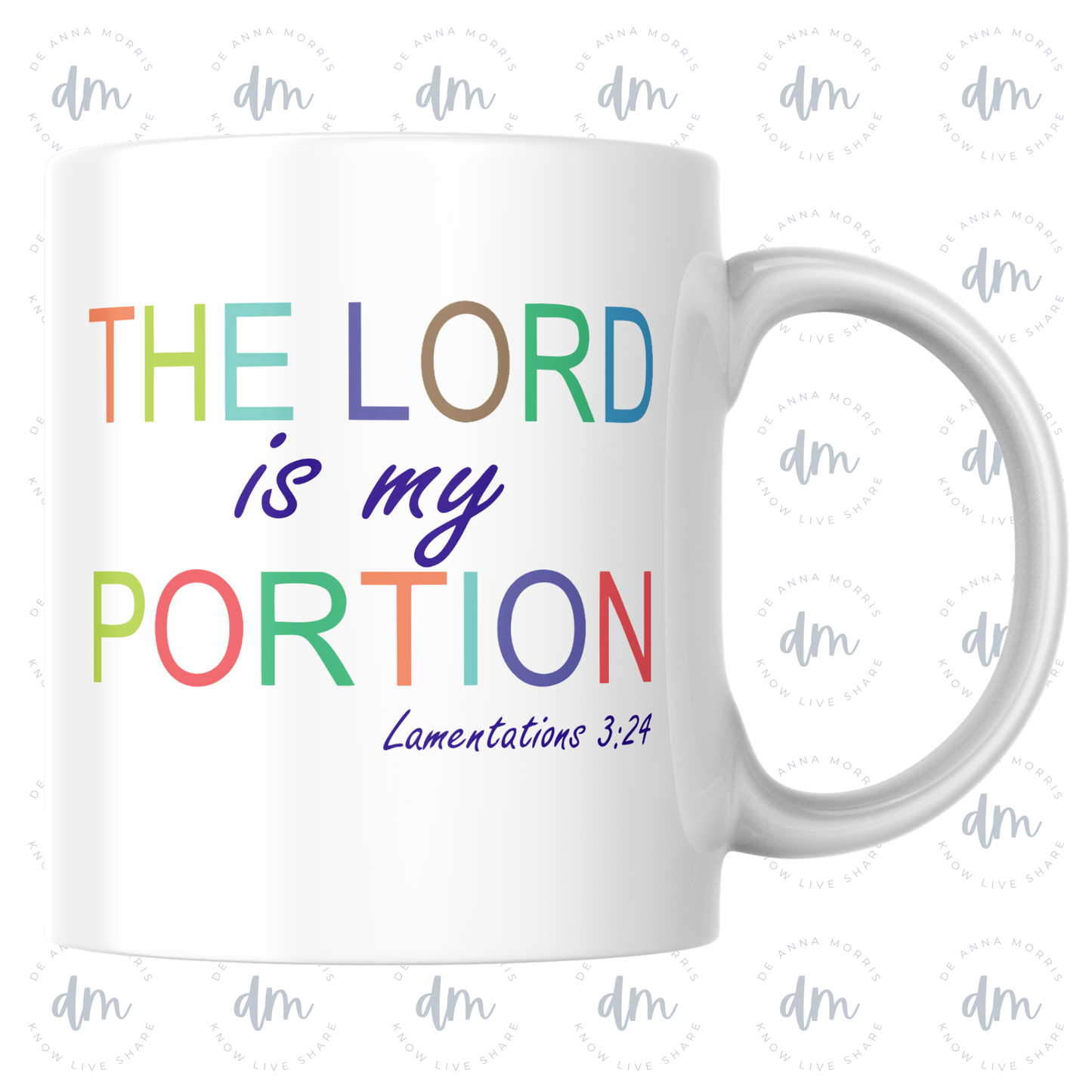 The Lord is my portion - ceramic coffee mug