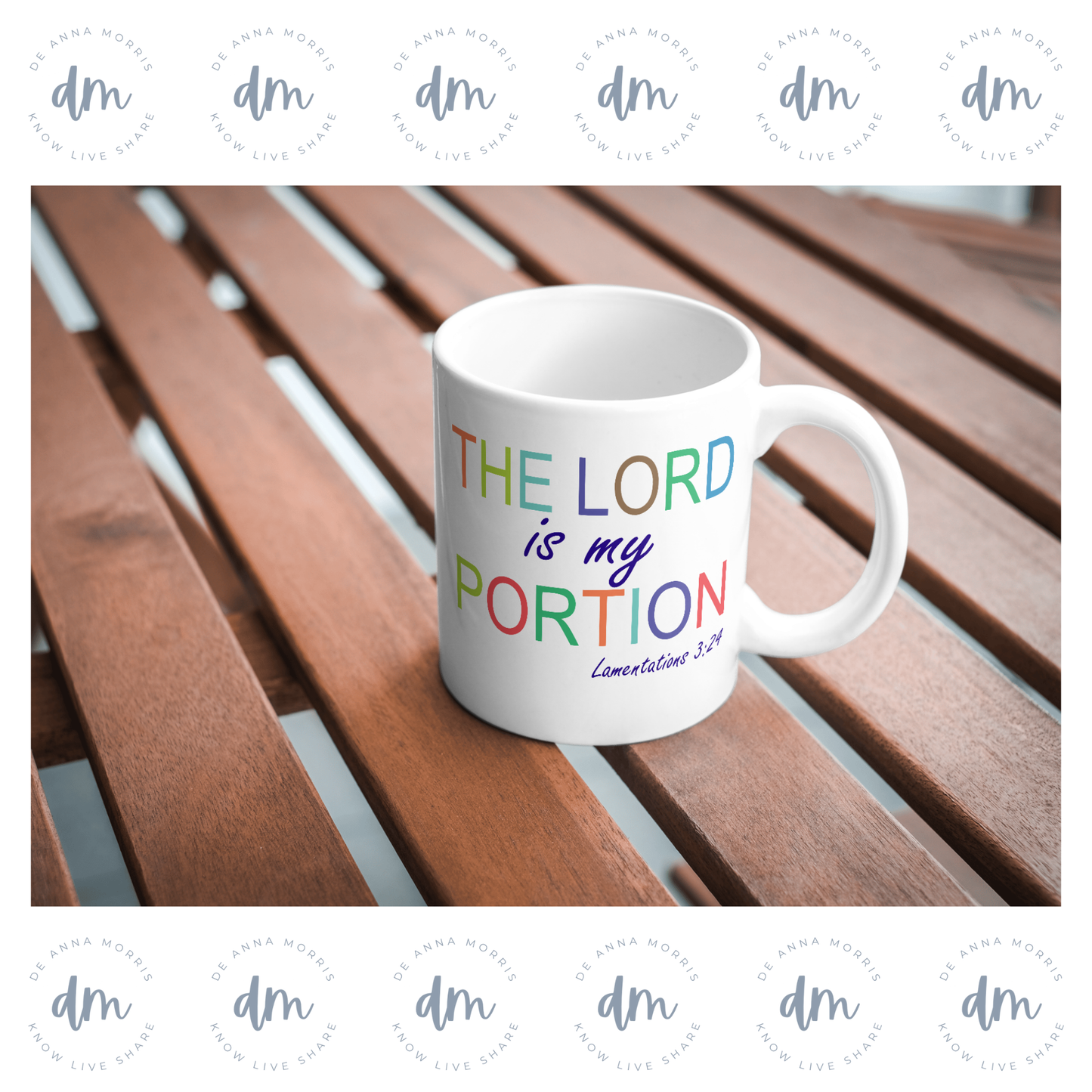 The Lord is my portion - ceramic coffee mug