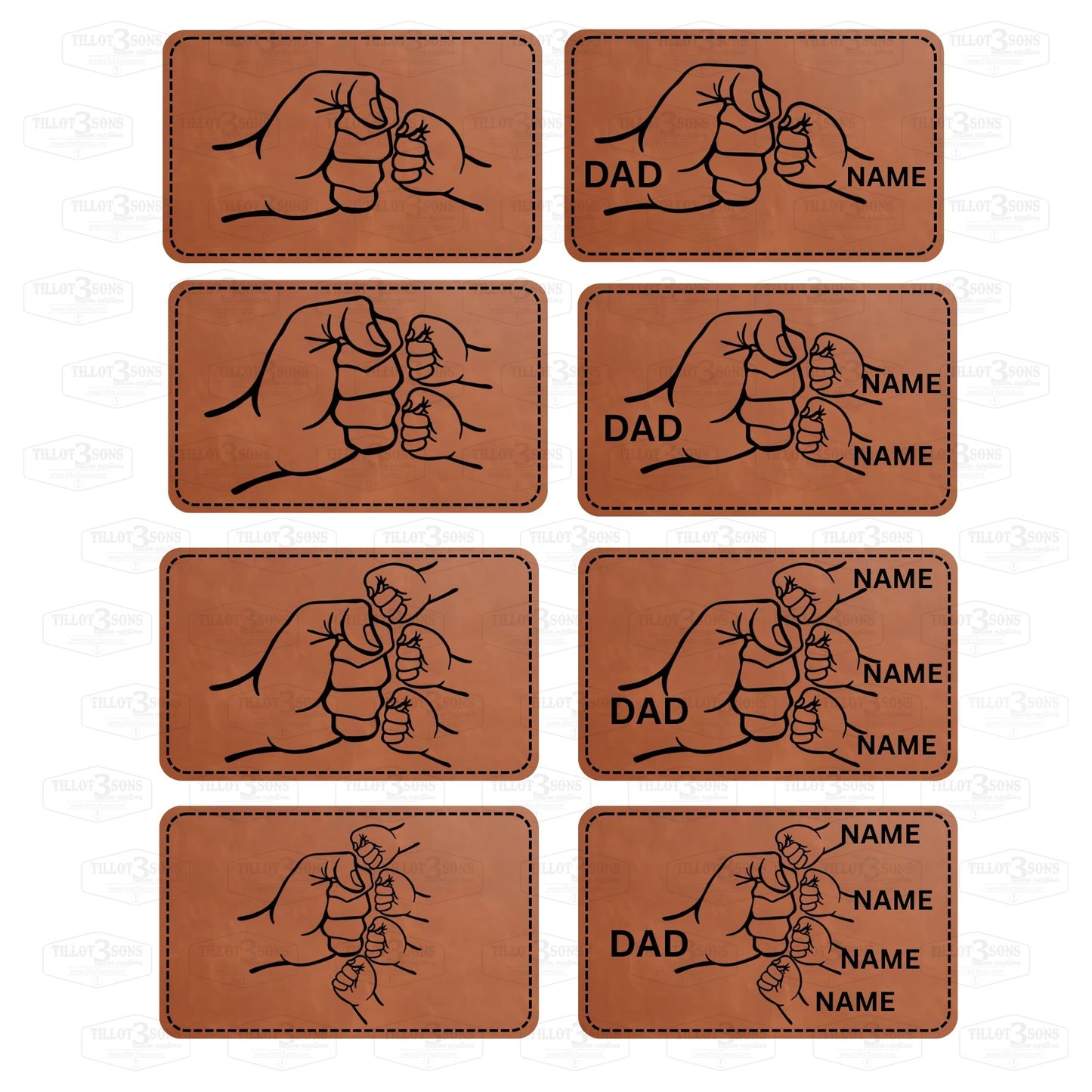 Custom Fist Bump Hats with dad, grandpa,etc and kids