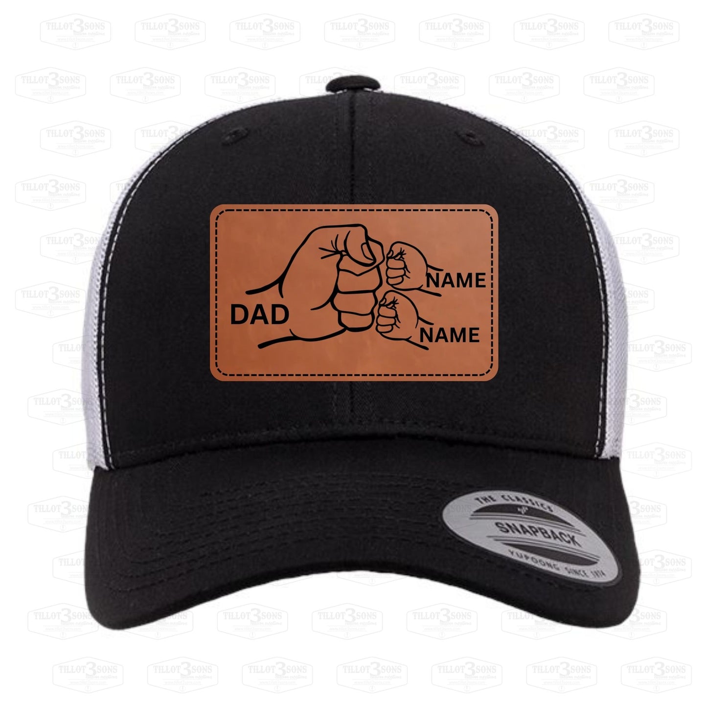 Custom Fist Bump Hats with dad, grandpa,etc and kids