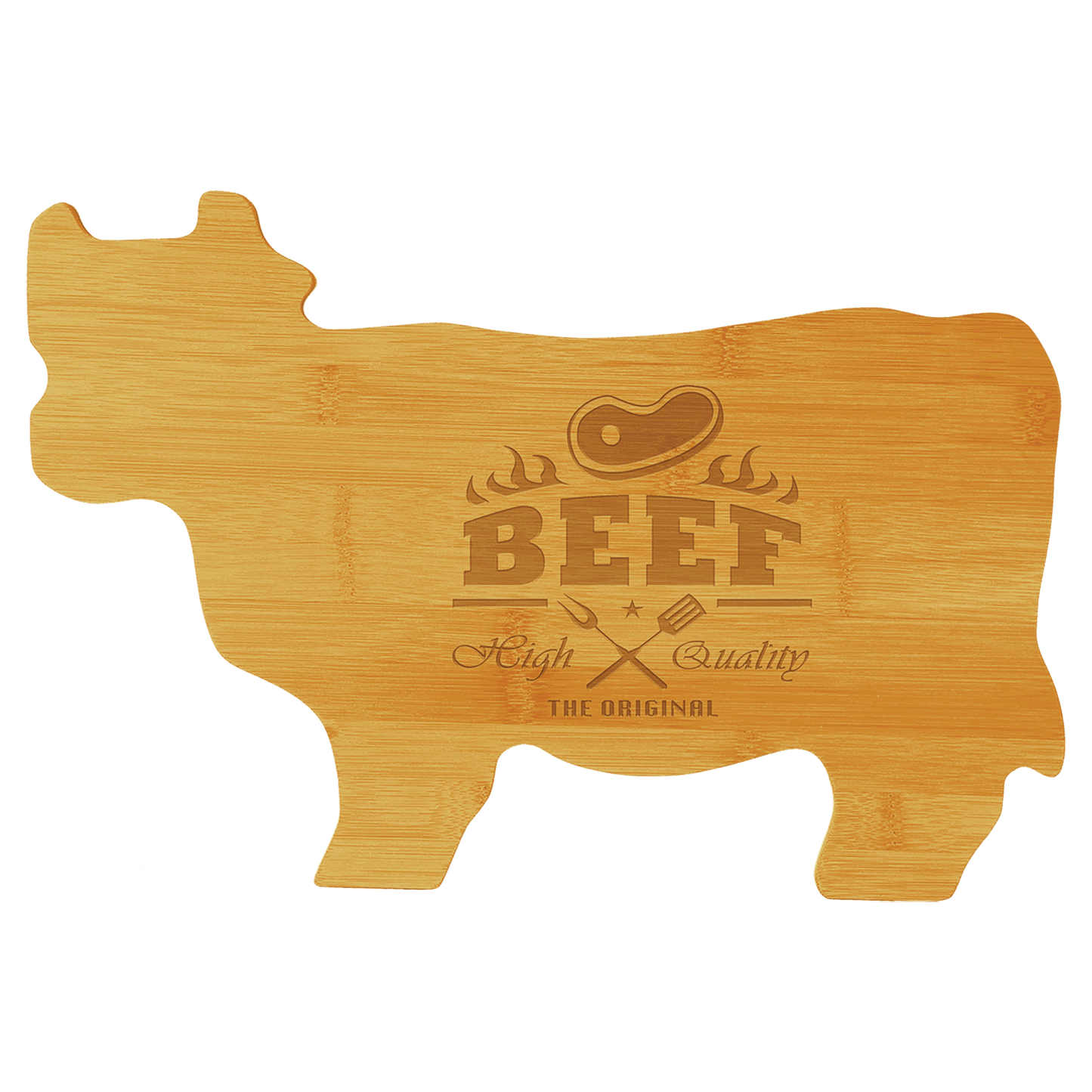 Bamboo Cow Shaped Cutting Board - GFT133 - 14 3/4" x 9 3/4"