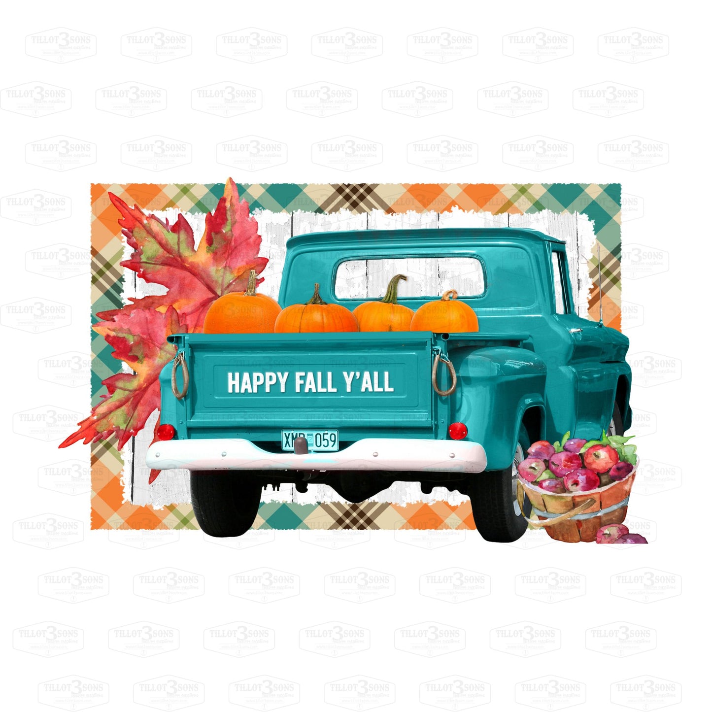 Happy Fall Y'All with 60's truck | graphics t-shirt