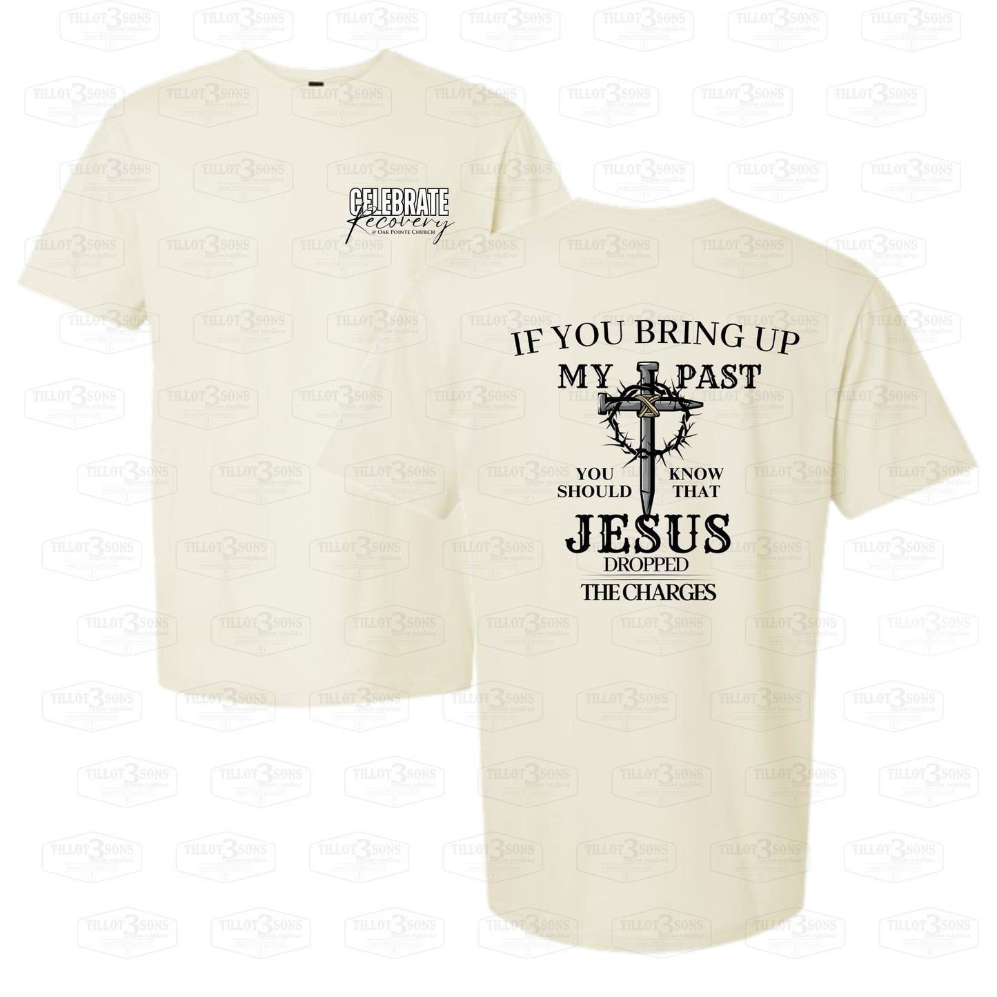 Jesus Dropped the Charges - Celebrate Recovery at OPC t-shirt
