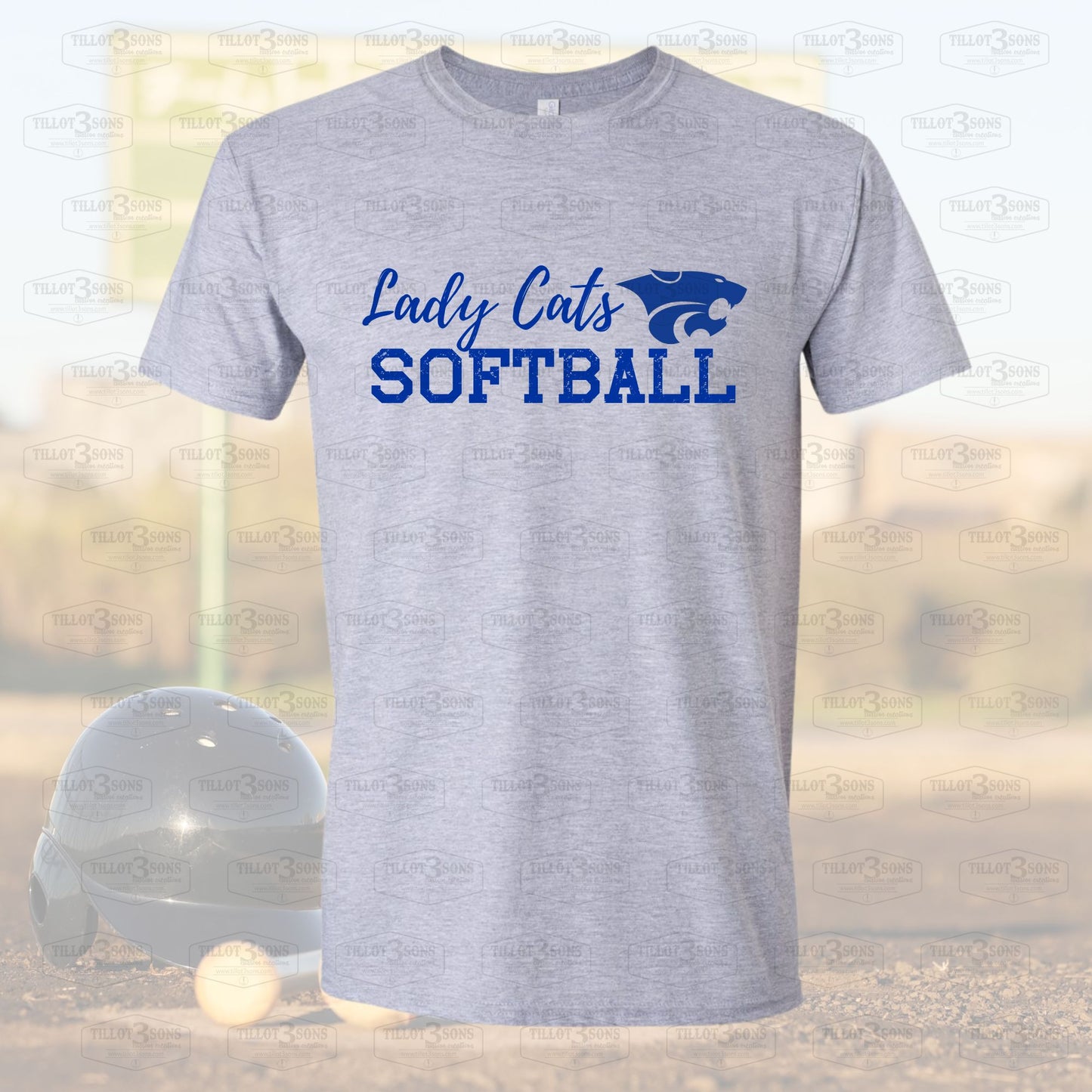 Custom Softball team shirts with mascot - Wildcats,Tigers, Rams, Panthers and ore