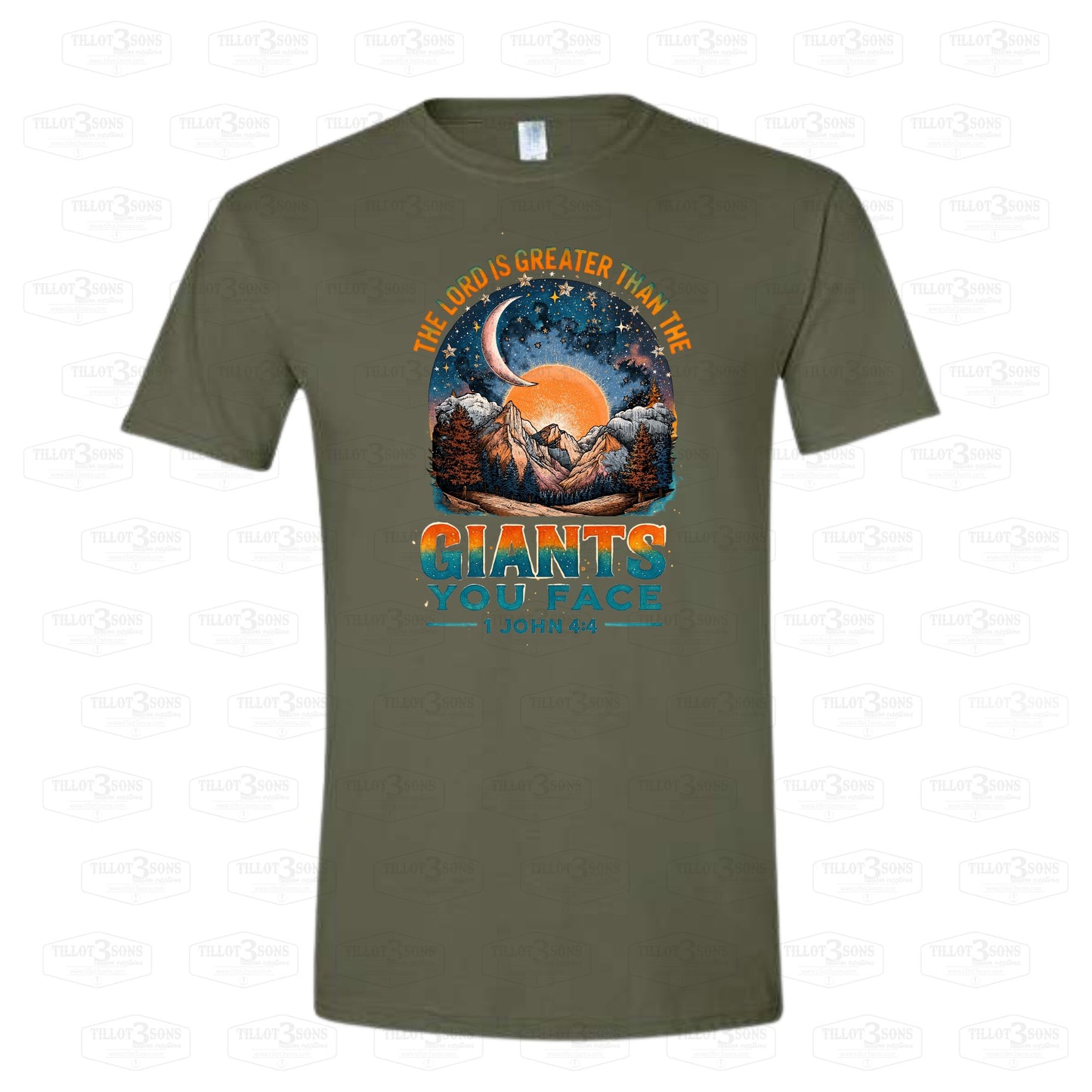 The Lord is Greater than the Giants you face | graphics t-shirt