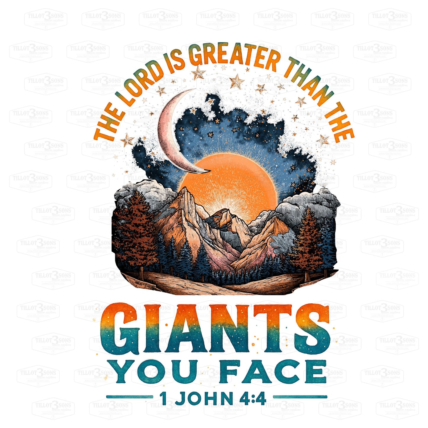 The Lord is Greater than the Giants you face | graphics t-shirt