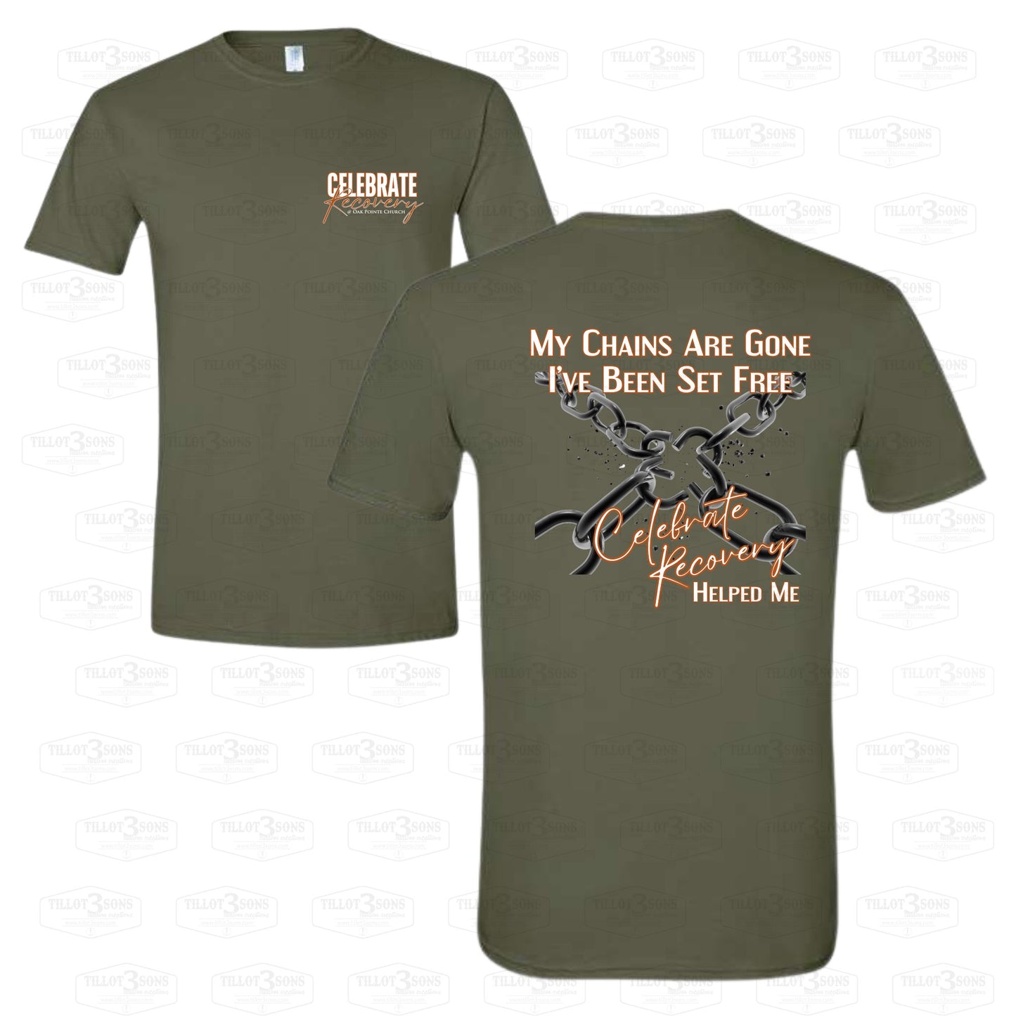 My Chains are Gone - Celebrate Recovery at OPC t-shirt