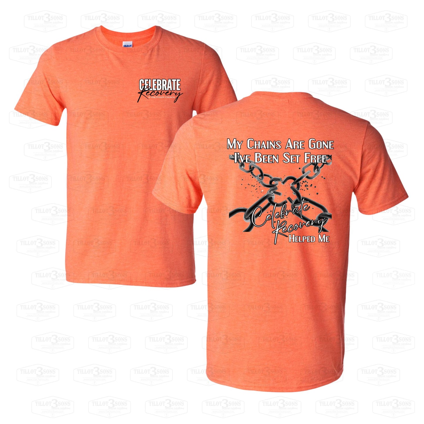 My Chains are Gone - Celebrate Recovery at OPC t-shirt