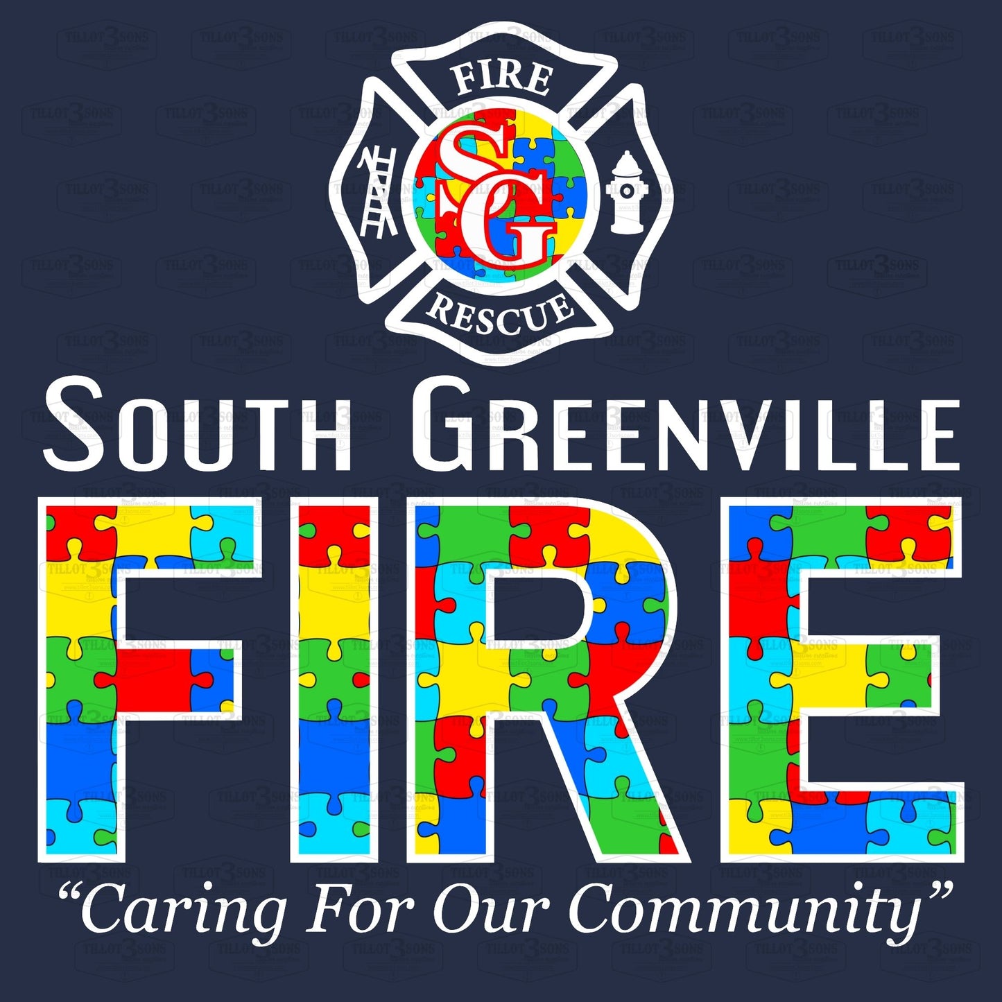 South Greenville Fire Department - Autism Awareness t-shirt