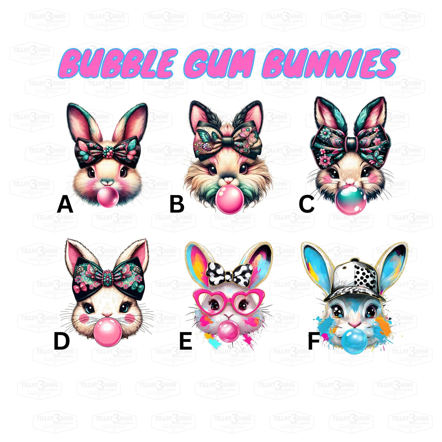 Bubble Gum Bunnies -Infant and toddler t-shirts
