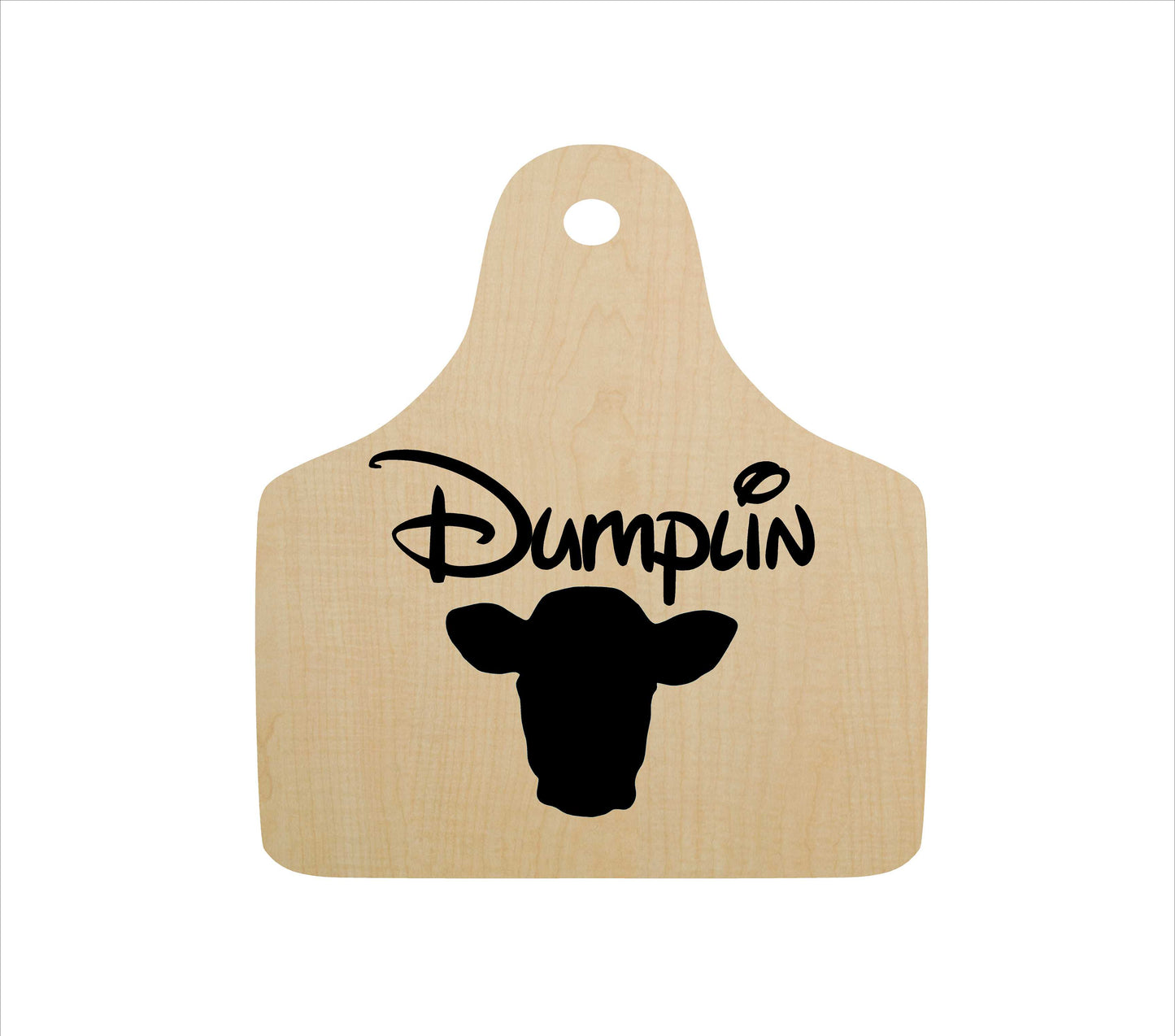 Ear tag sign, laser cut wood shape, engraved personalization optional image 5