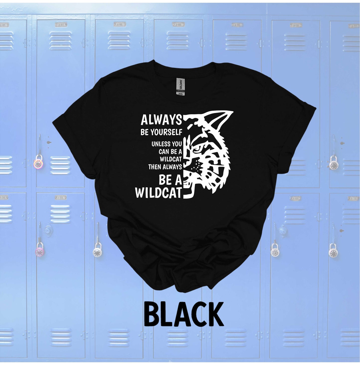 Be a Wildcat t-shirt with vintage wildcat head image 3