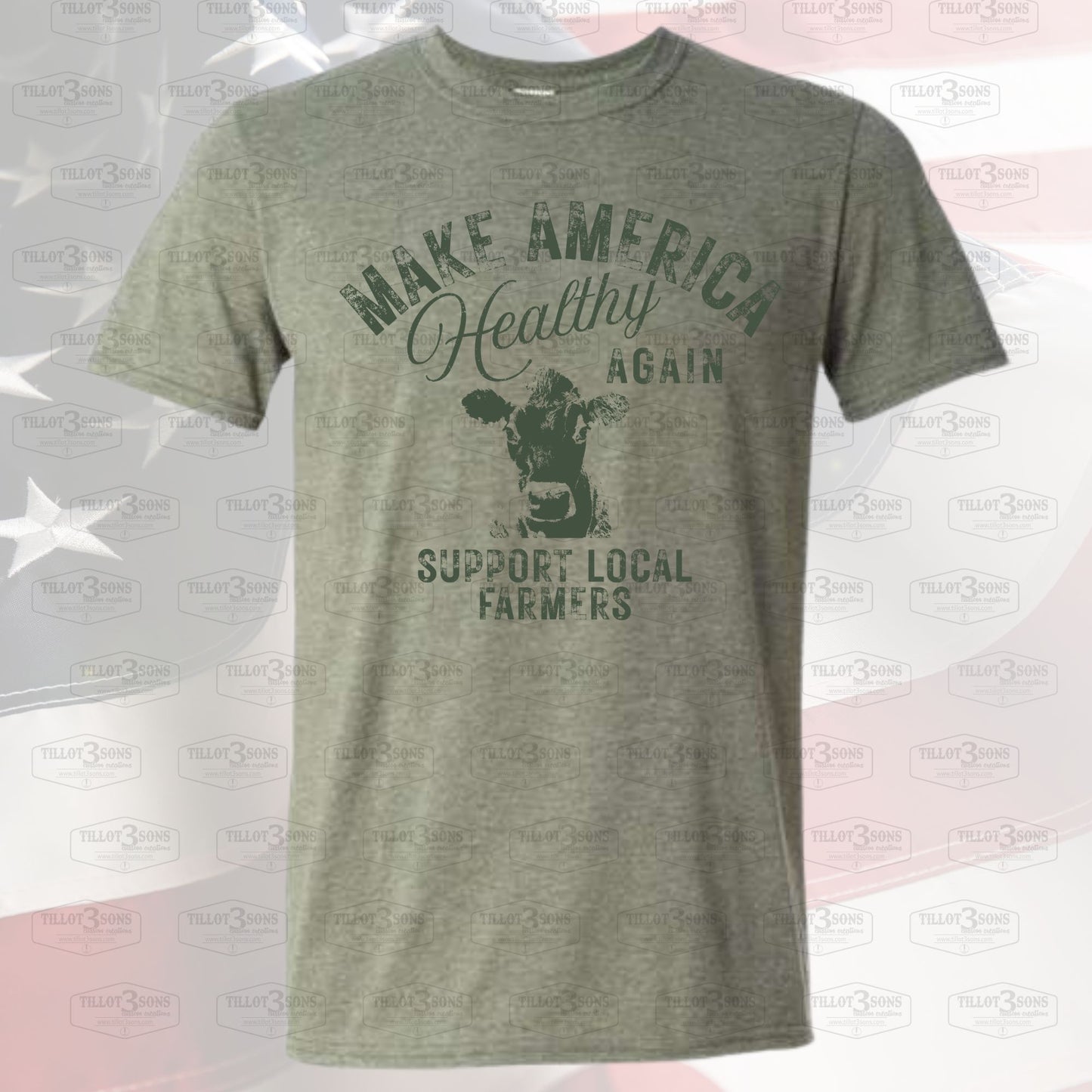 Make America Healthy Again - Support Local Dairy Farmers distressed graphics t-shirt