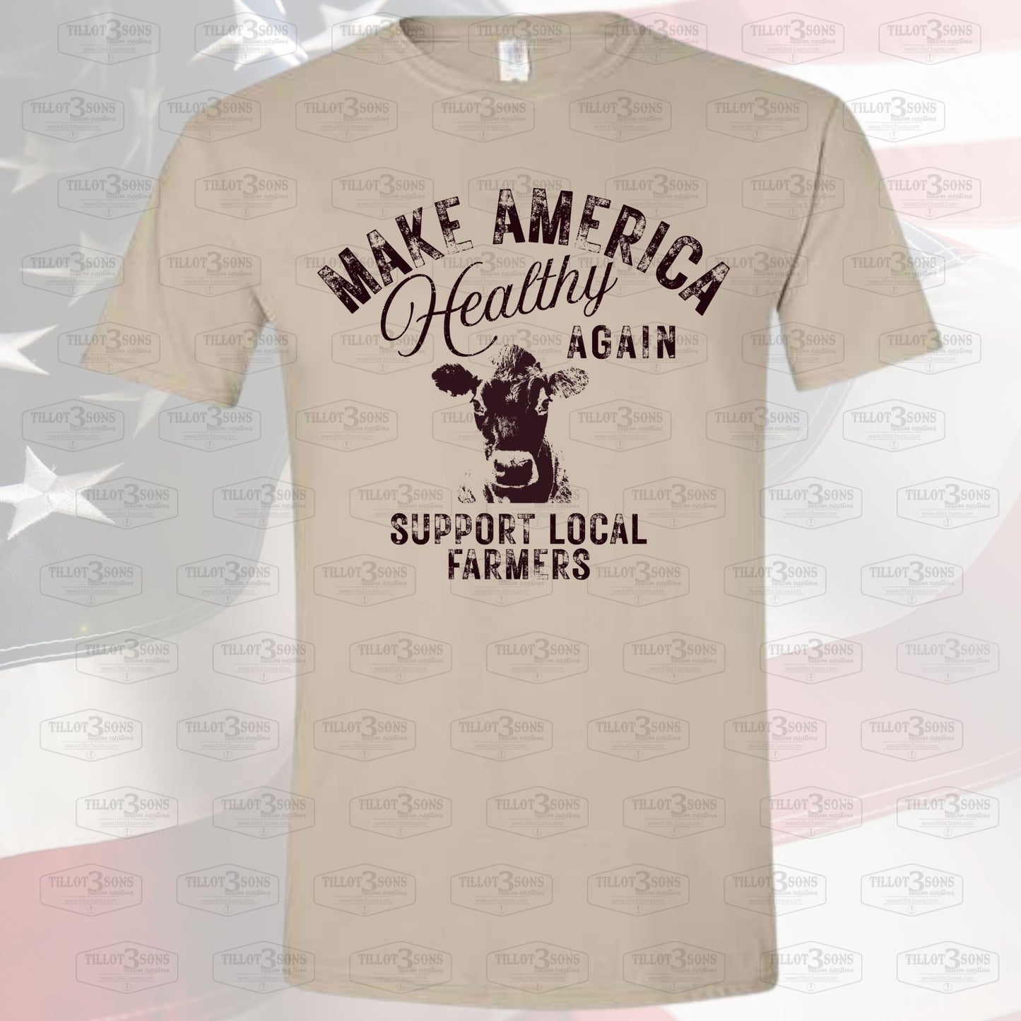 Make America Healthy Again - Support Local Dairy Farmers distressed graphics t-shirt