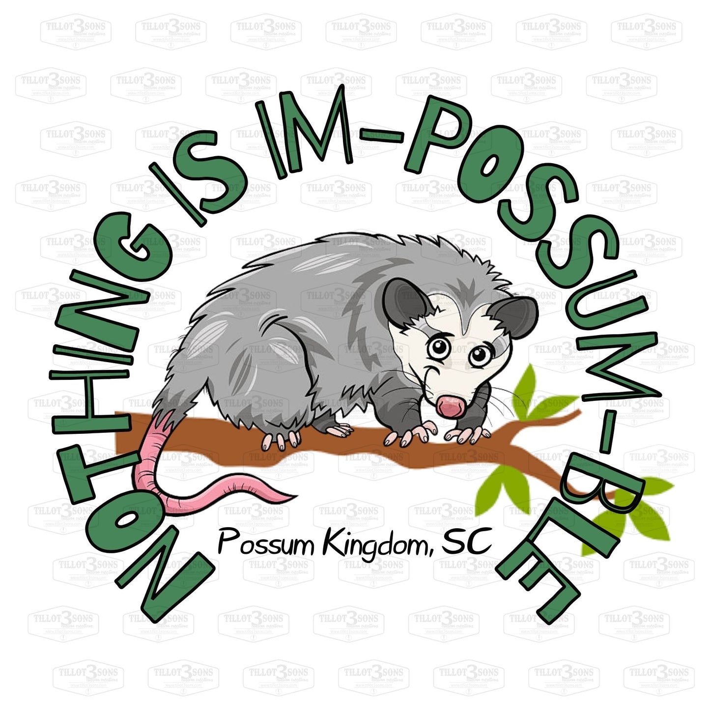 Nothing is Im-Possum-ble - Possum Kingdom graphics t-shirt