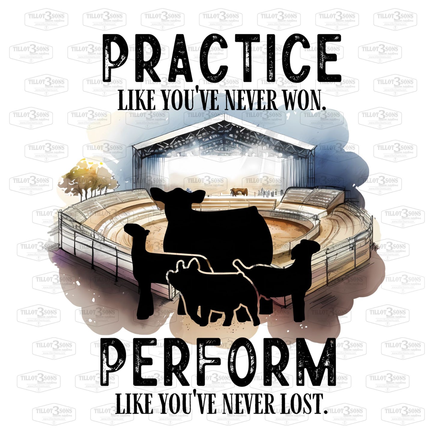Practice Like You've Never Won - show stock t-shirt