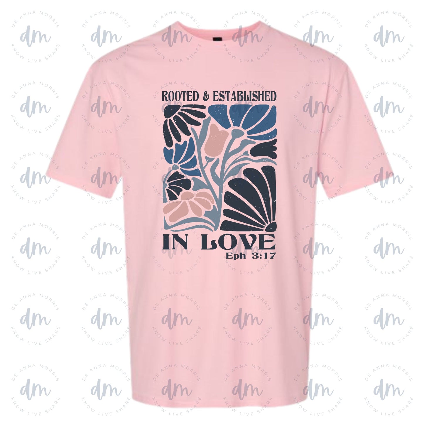 Rooted & Established in Love graphics t-shirts
