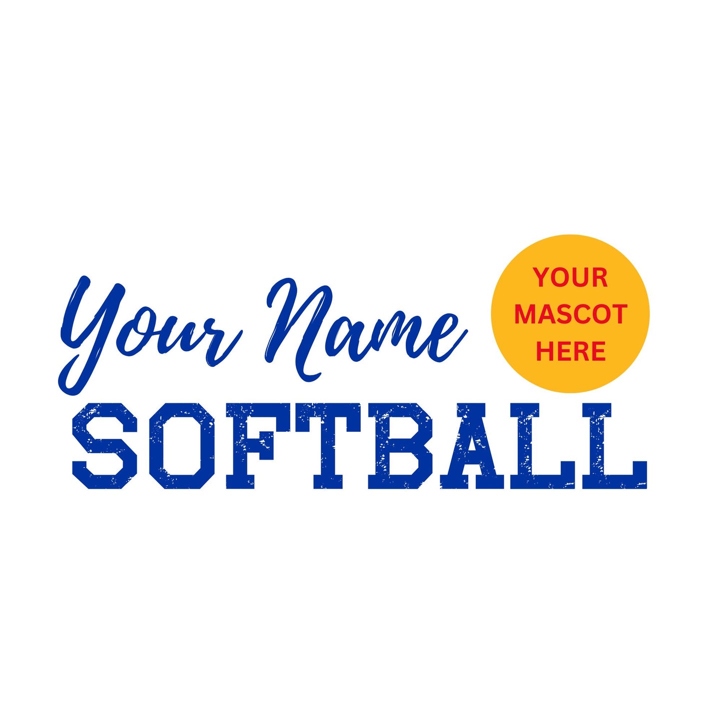 Custom Softball team shirts with mascot - Wildcats,Tigers, Rams, Panthers and ore