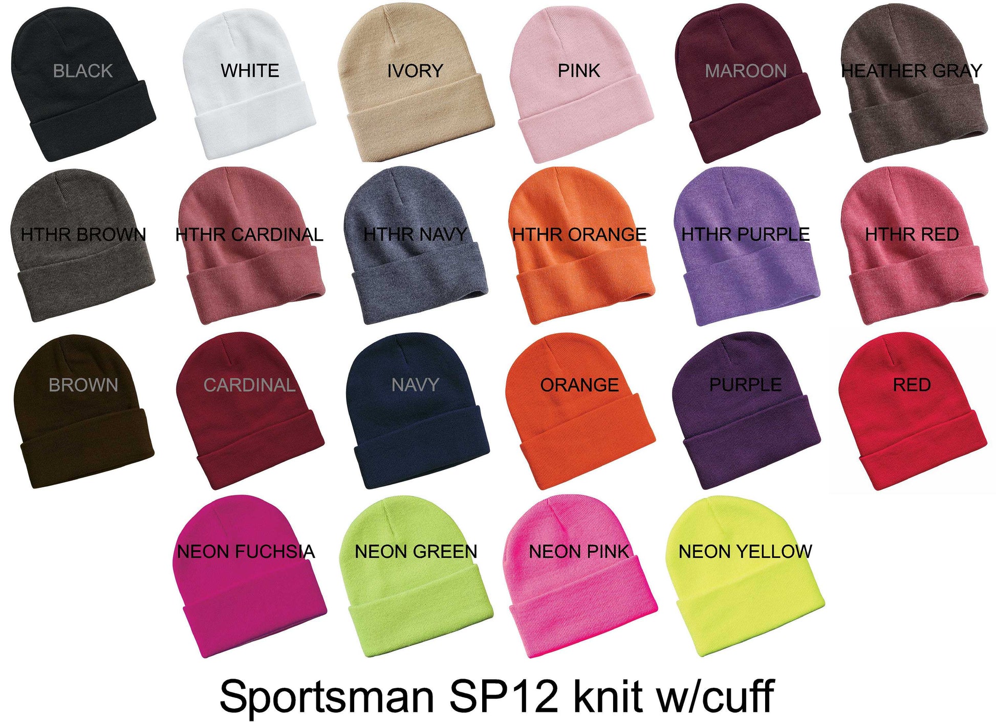 Sportsman Knit Beanie hat with laser engraved leatherette patch image 3