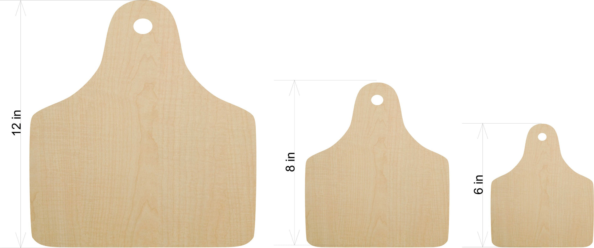 Ear tag sign, laser cut wood shape, engraved personalization optional image 3
