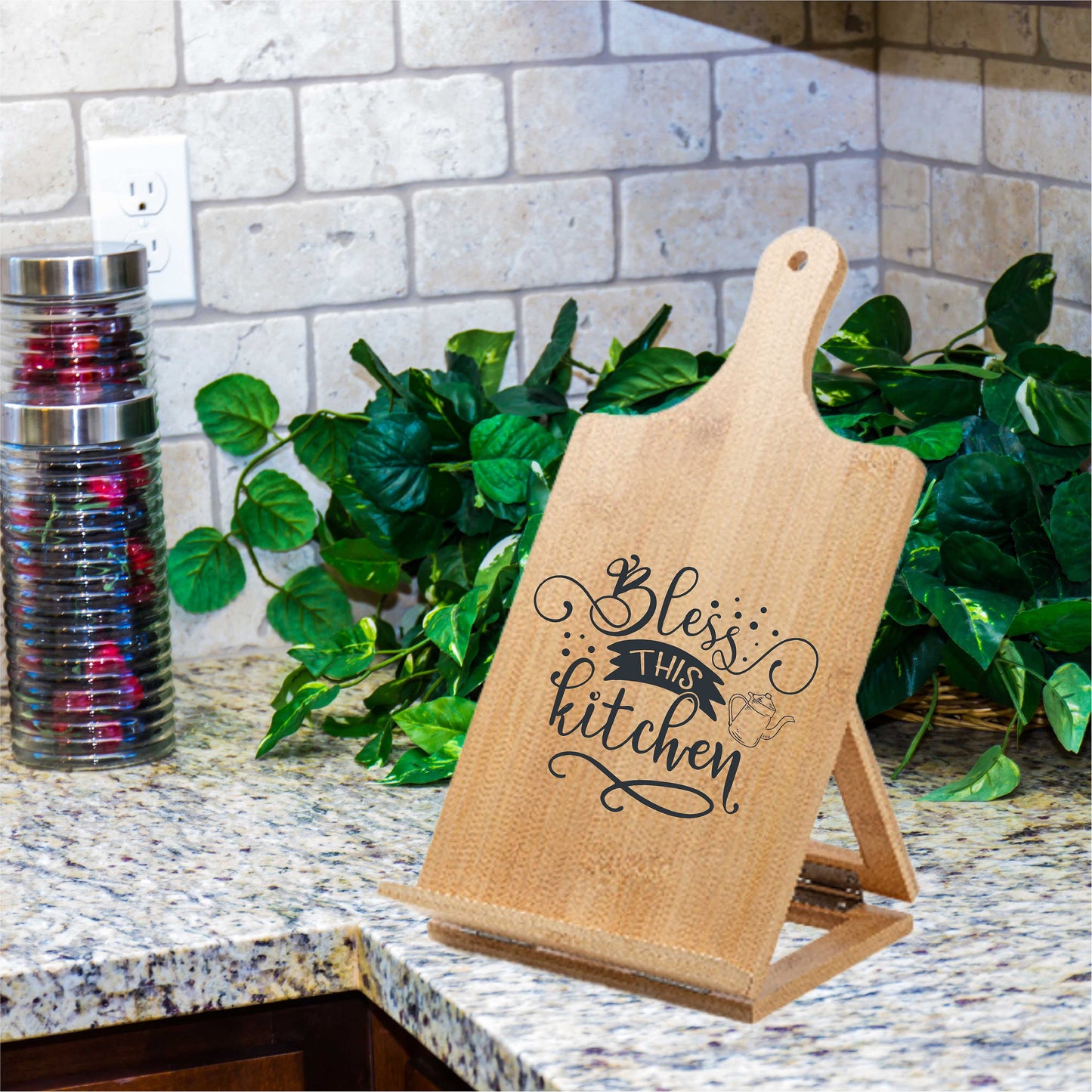 Cutting Board Cookbook Easel/Stand - Personalized