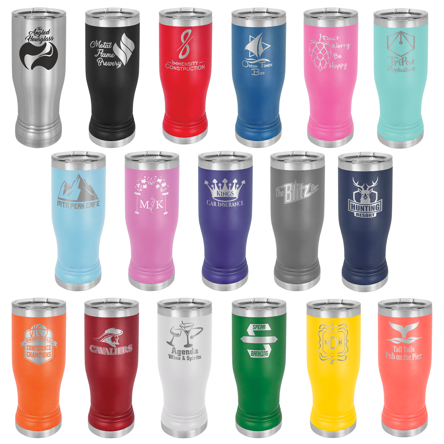 Personalized Laser Engraved Pilsner Polar Camel 14 oz or 20 oz image 2