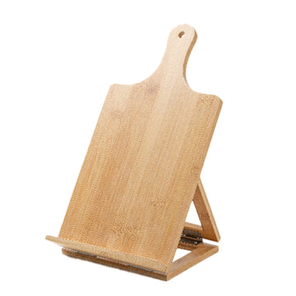 Bamboo cookbook stand/easel with your treasured handwritten recipe or note.