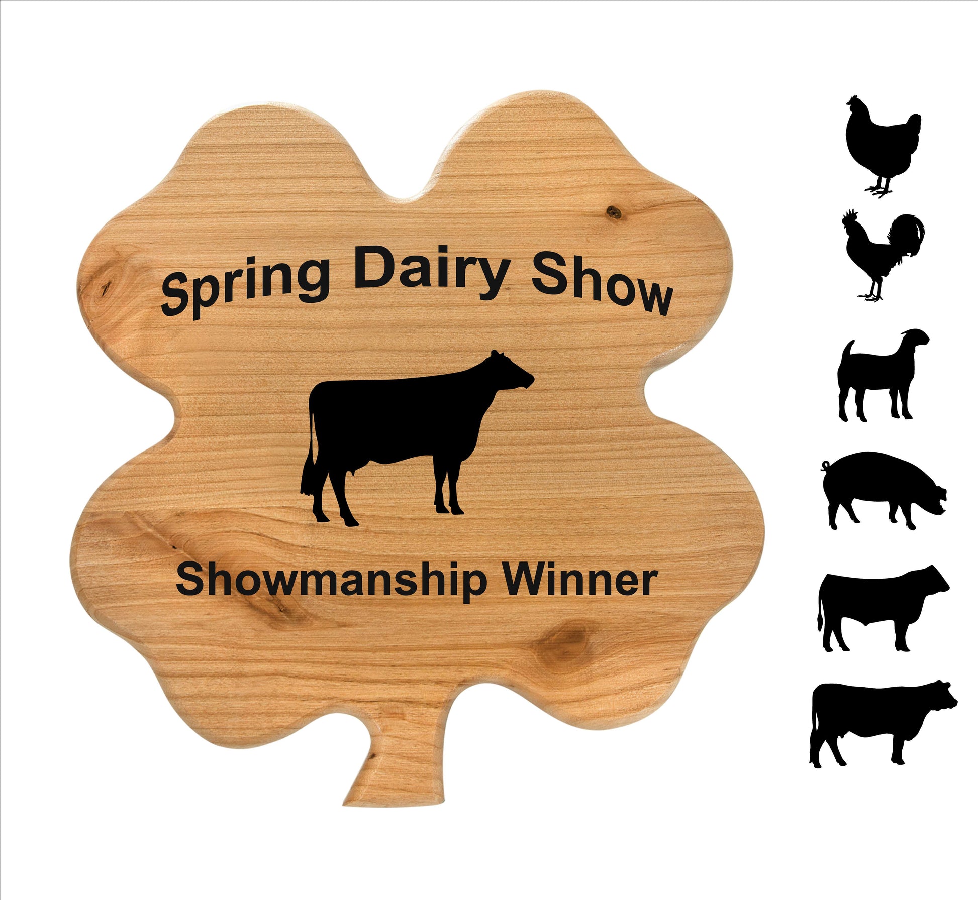 4-H Award Clover Shaped Plaque image 1