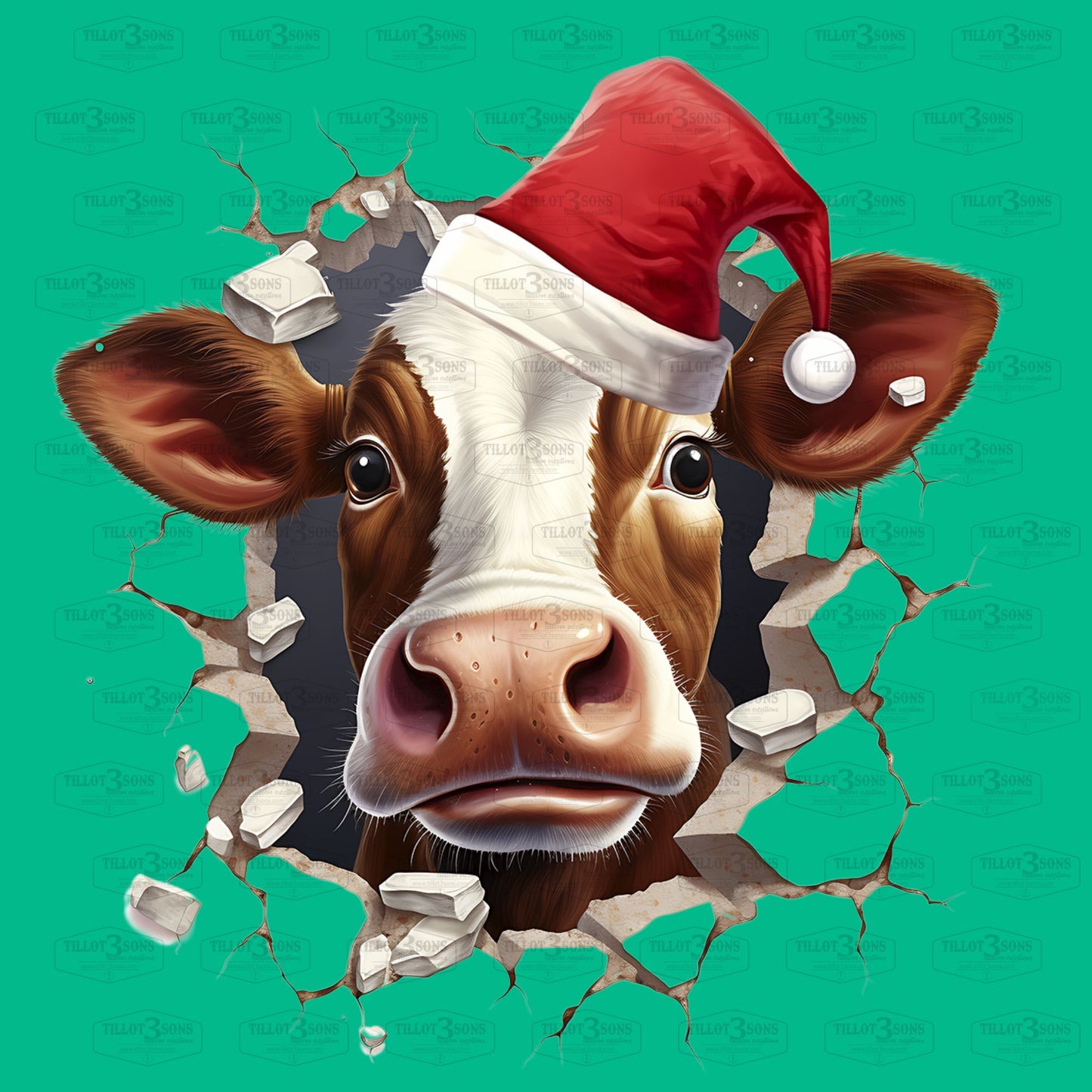 Santa Cow break through | graphics t-shirt or sweatshirt