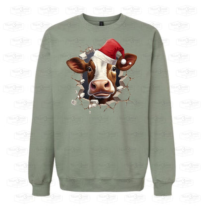 Santa Cow break through | graphics t-shirt or sweatshirt