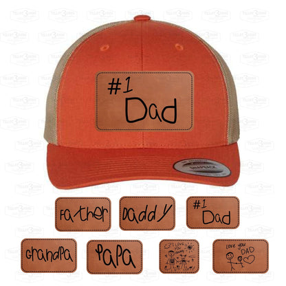 Father's Day Hats with child's handwriting or drawing