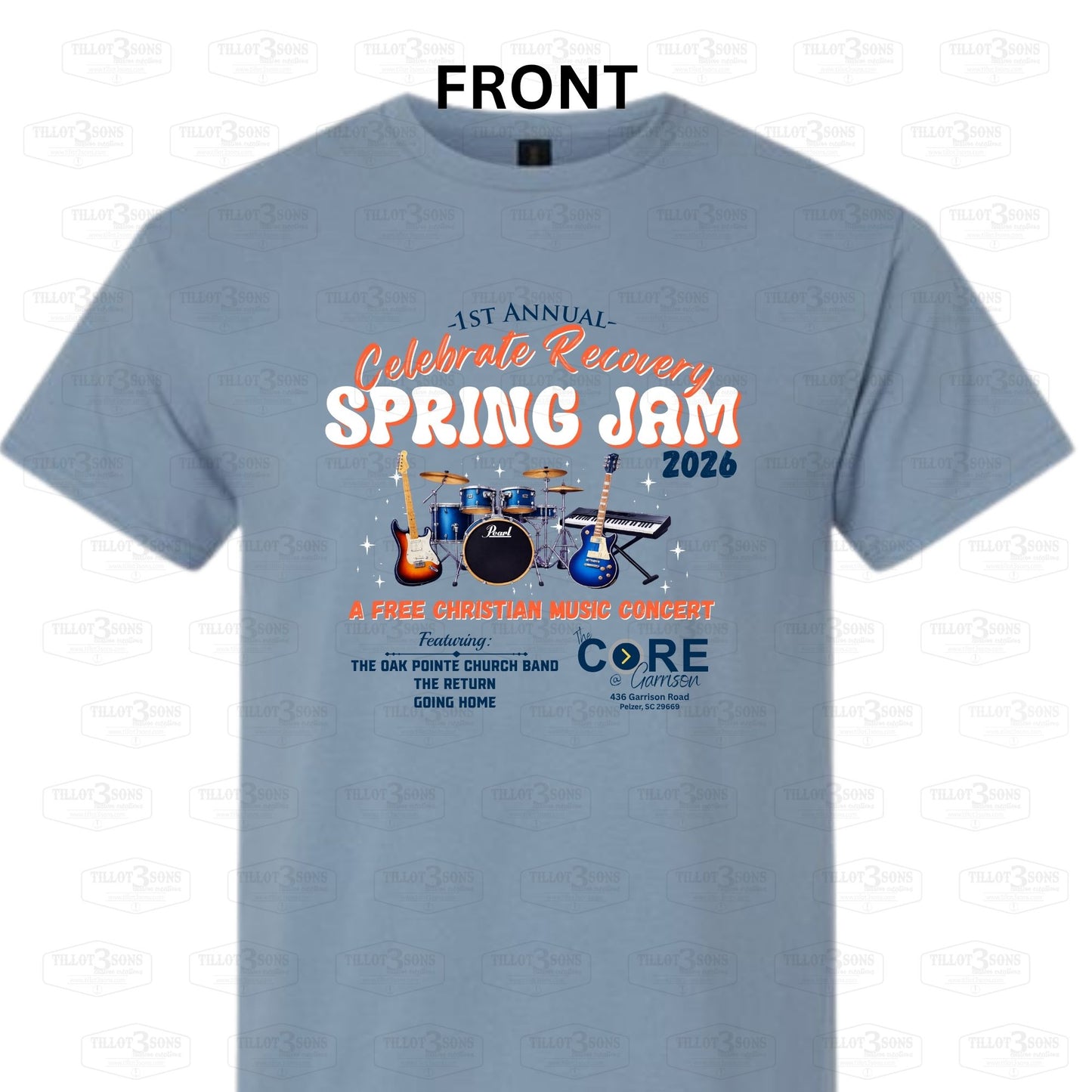 1st Annual Celebrate Recovery Spring Jam t-shirts