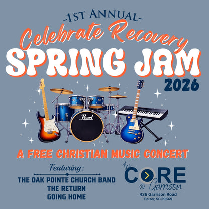 1st Annual Celebrate Recovery Spring Jam t-shirts