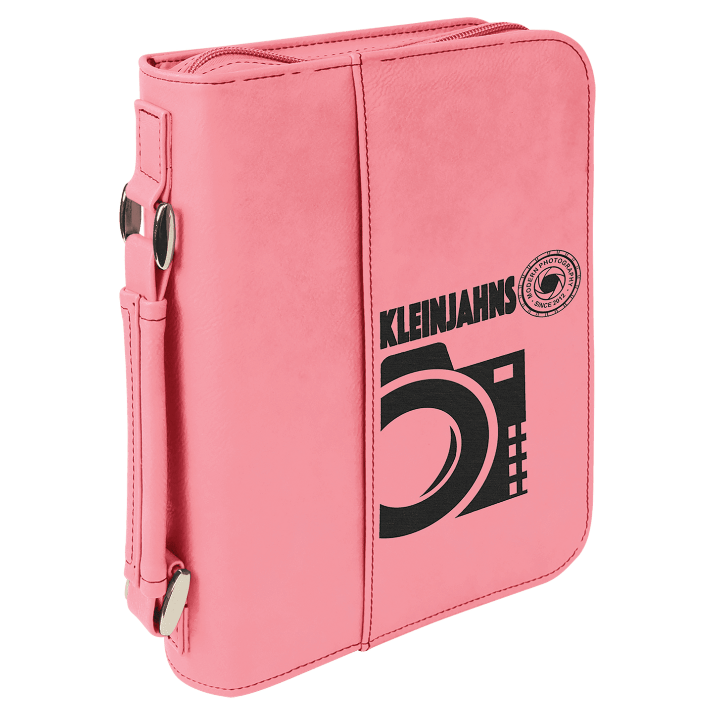 Bible cover carrying case with zipper - Small sized personalized leatherette cover