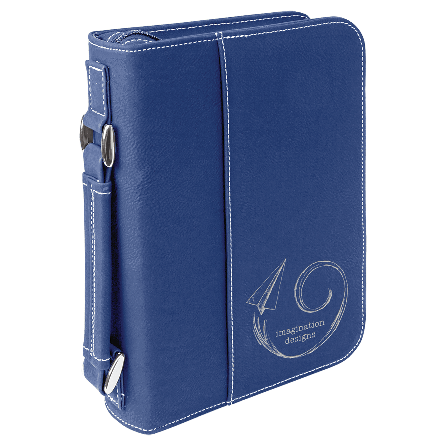 Bible cover carrying case with zipper - Small sized personalized leatherette cover