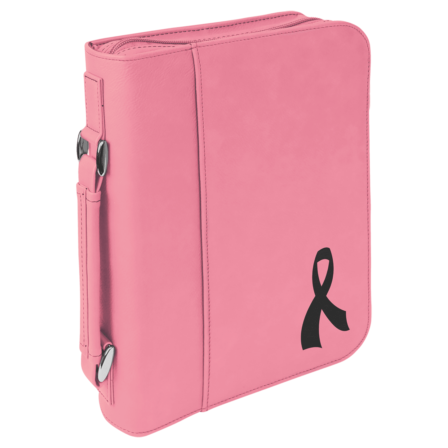 Bible cover carrying case with zipper - personalized leatherette cover