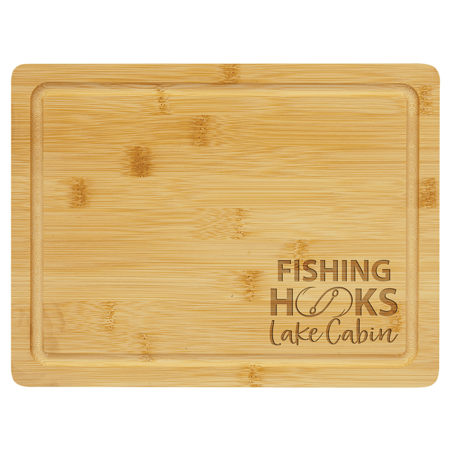 Bamboo Cutting Board with Drip Ring  GFT442 - 11 1/2" x 8 3/4"