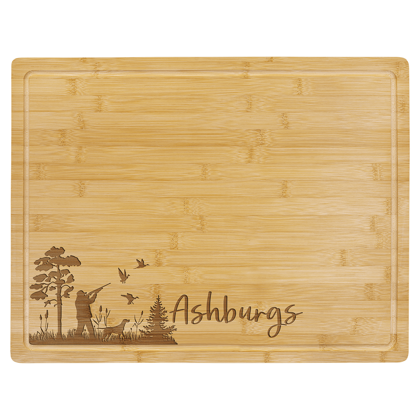 Bamboo Cutting Board with Drip Ring: GFT444 - 19 3/4" x 15"