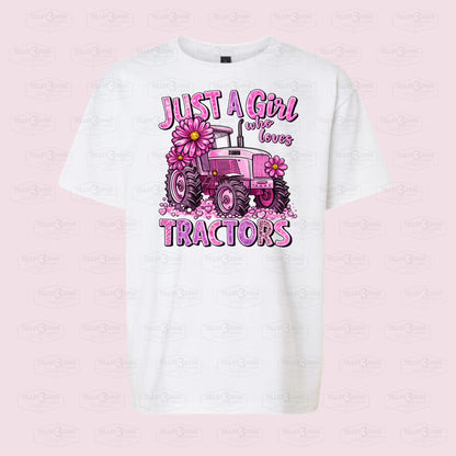 Just a Girl Who Loves Tractors - Youth t-shirt