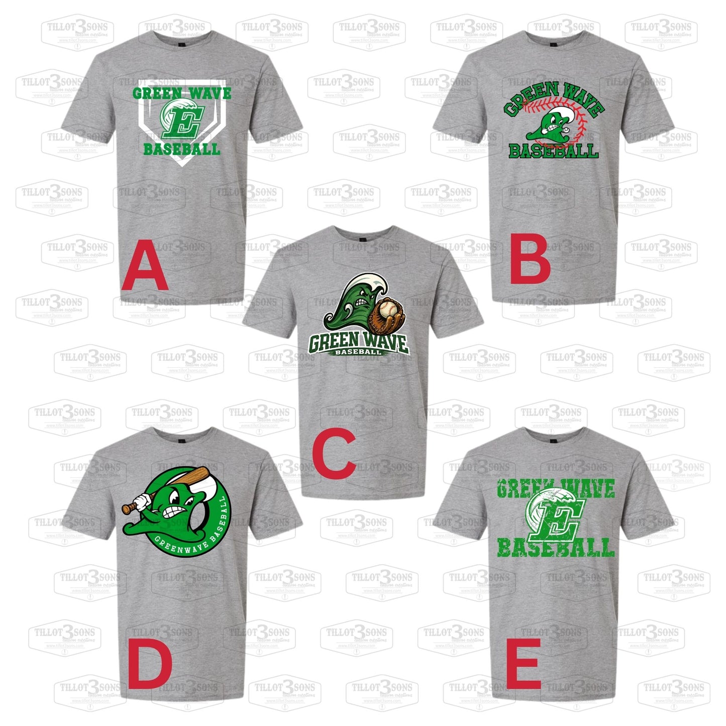 Green Wave Baseball Spirit Apparel