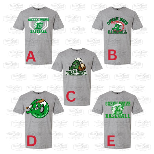 Green Wave Baseball Spirit Apparel