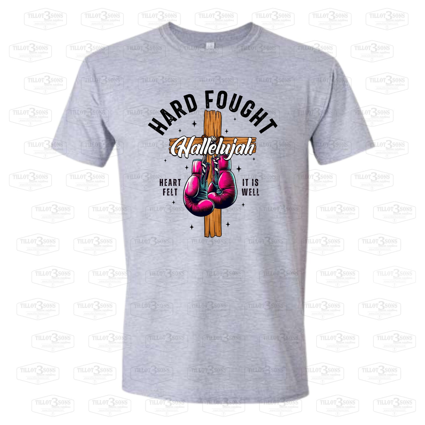 Hard Fought Hallelujah graphics t-shirt