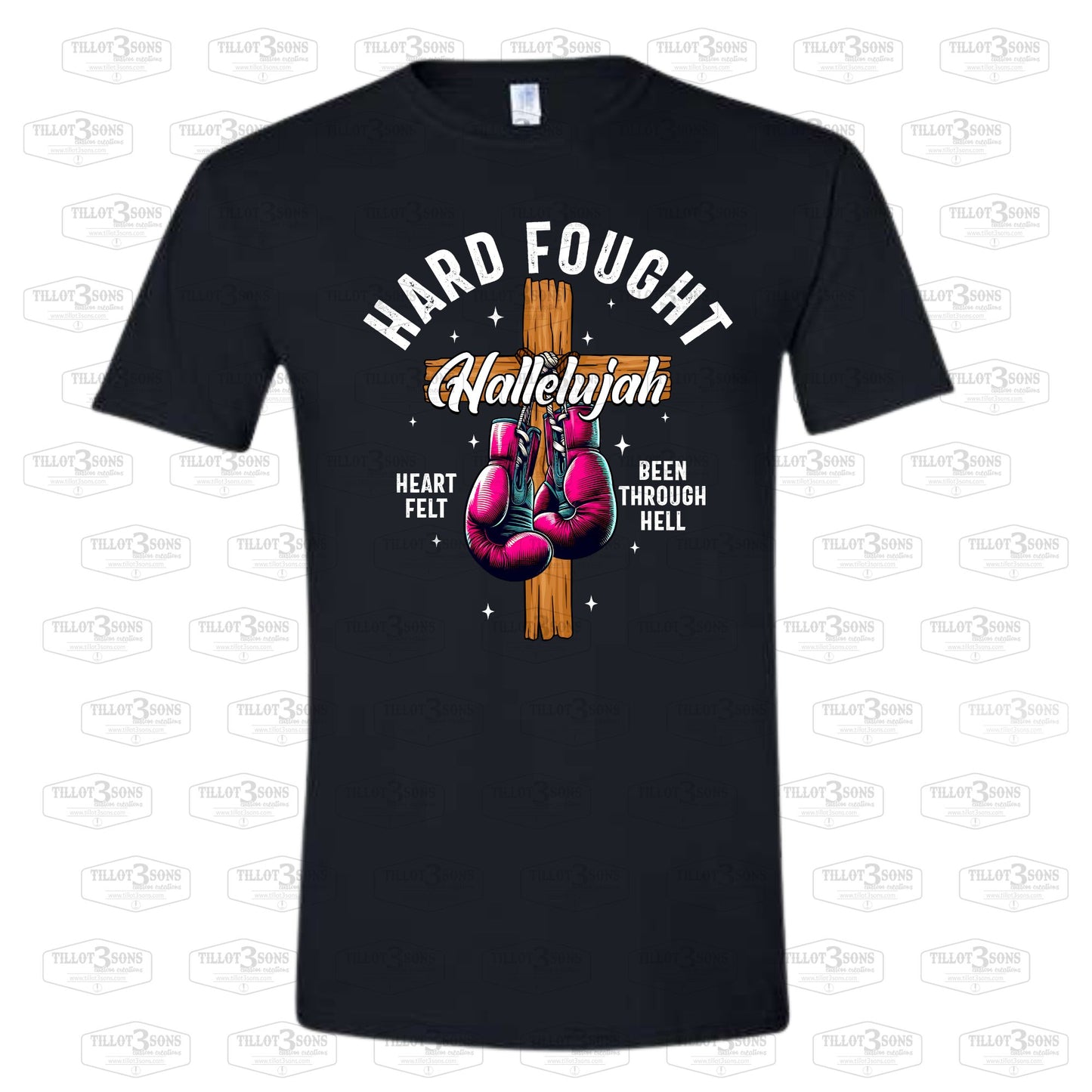 Hard Fought Hallelujah graphics t-shirt