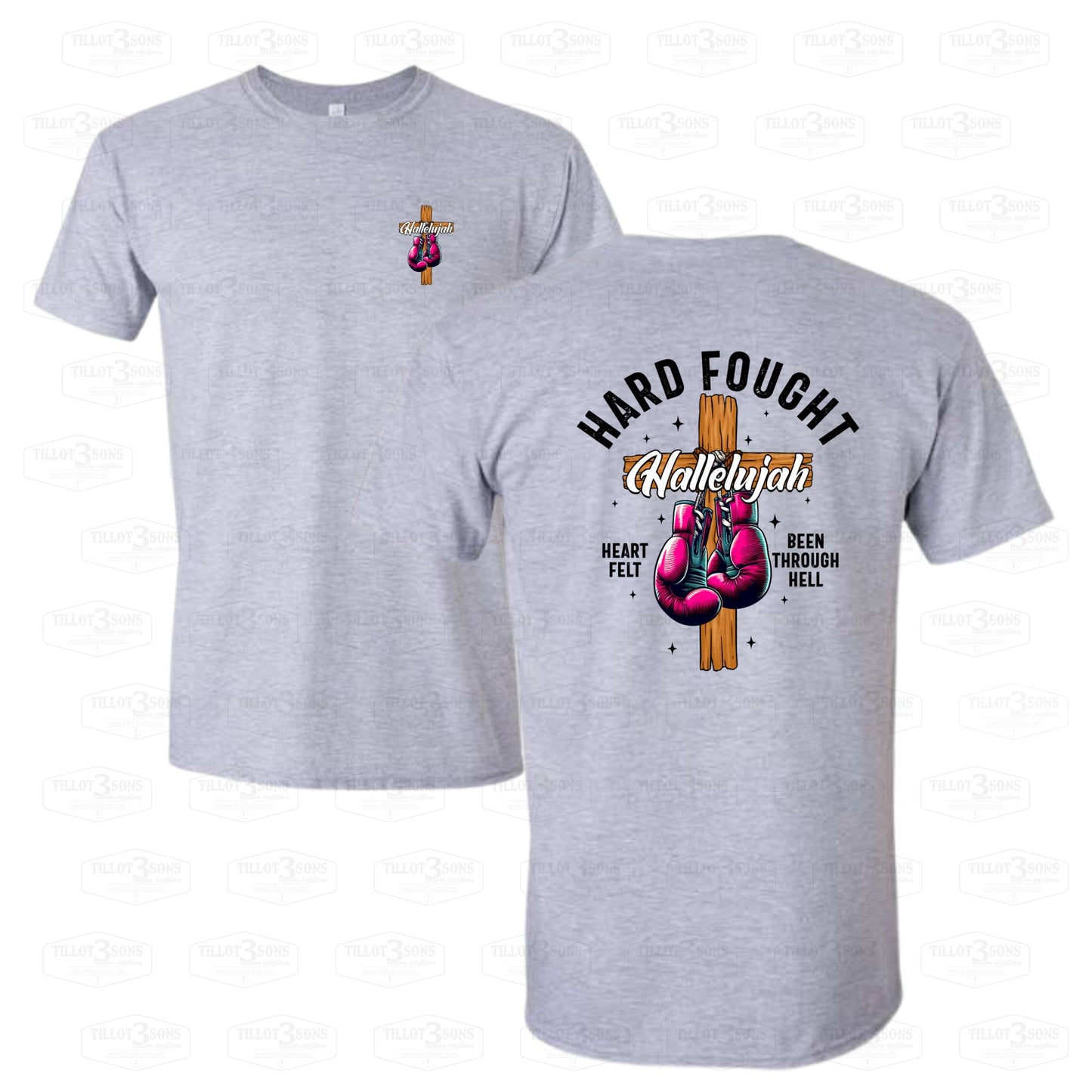 Hard Fought Hallelujah graphics t-shirt