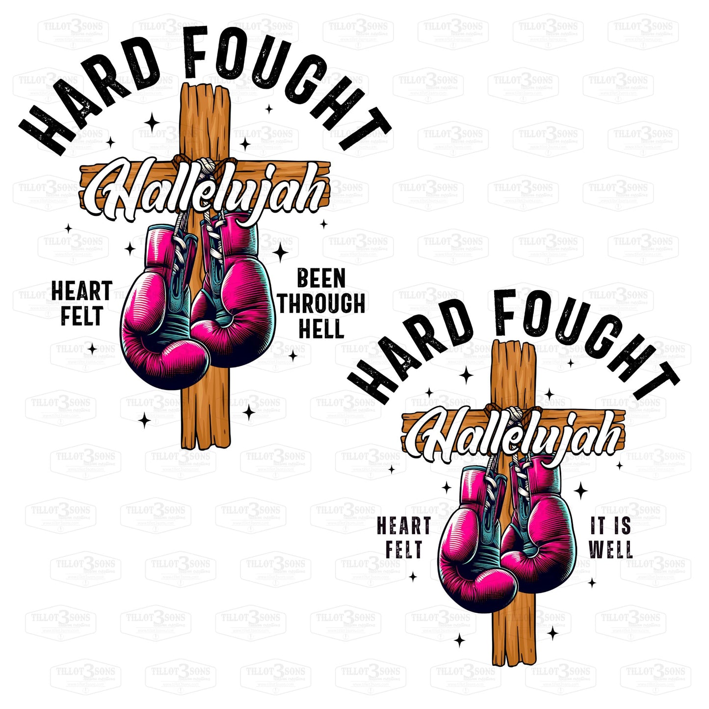 Hard Fought Hallelujah graphics t-shirt