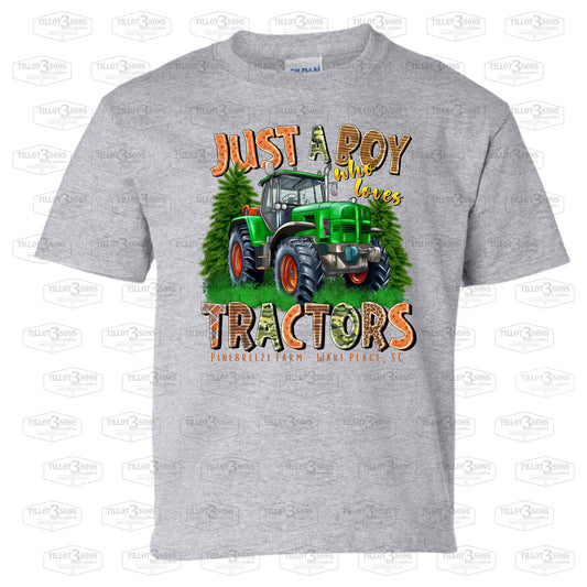Just a Boy Who Loves Tractors - Youth t-shirt