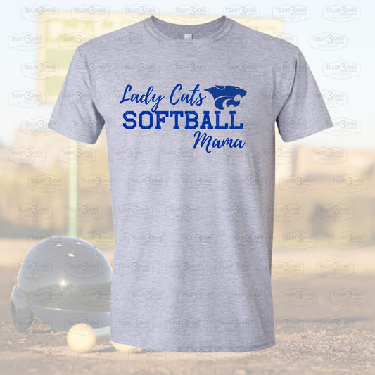 Custom Softball team shirts with mascot - Wildcats,Tigers, Rams, Panthers and ore