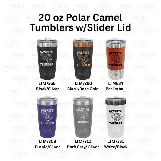20 oz Tumbler with Upstate Thunder logo laser enraved
